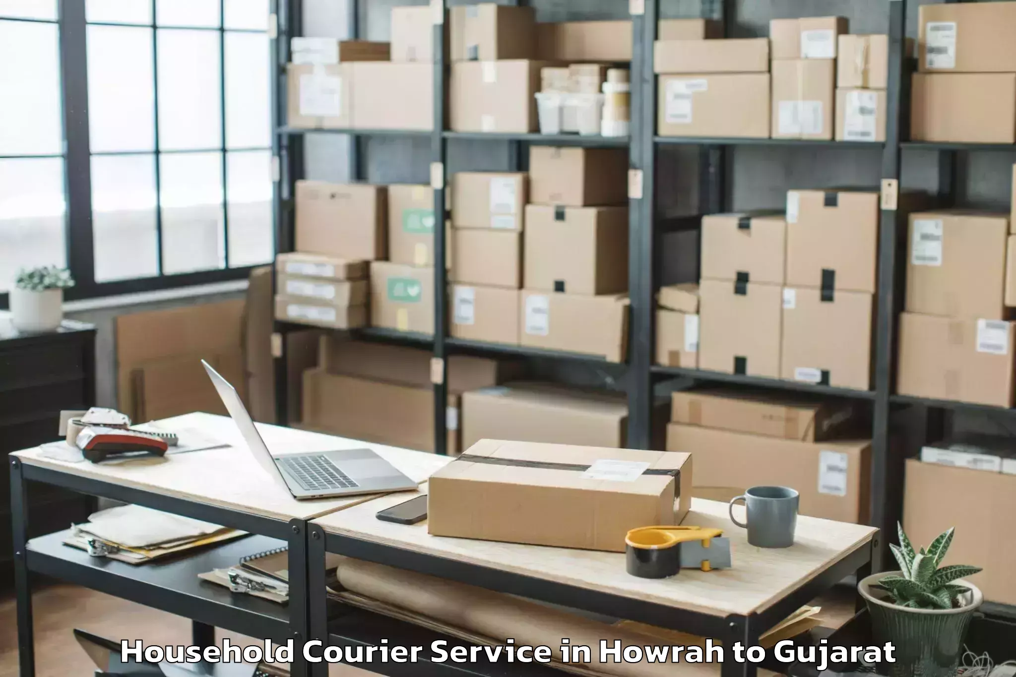 Efficient Howrah to Gsfc University Vadodara Household Courier